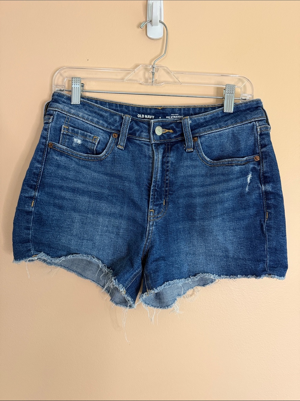 Old Navy Blue Distressed Denim Cutoff Shorts